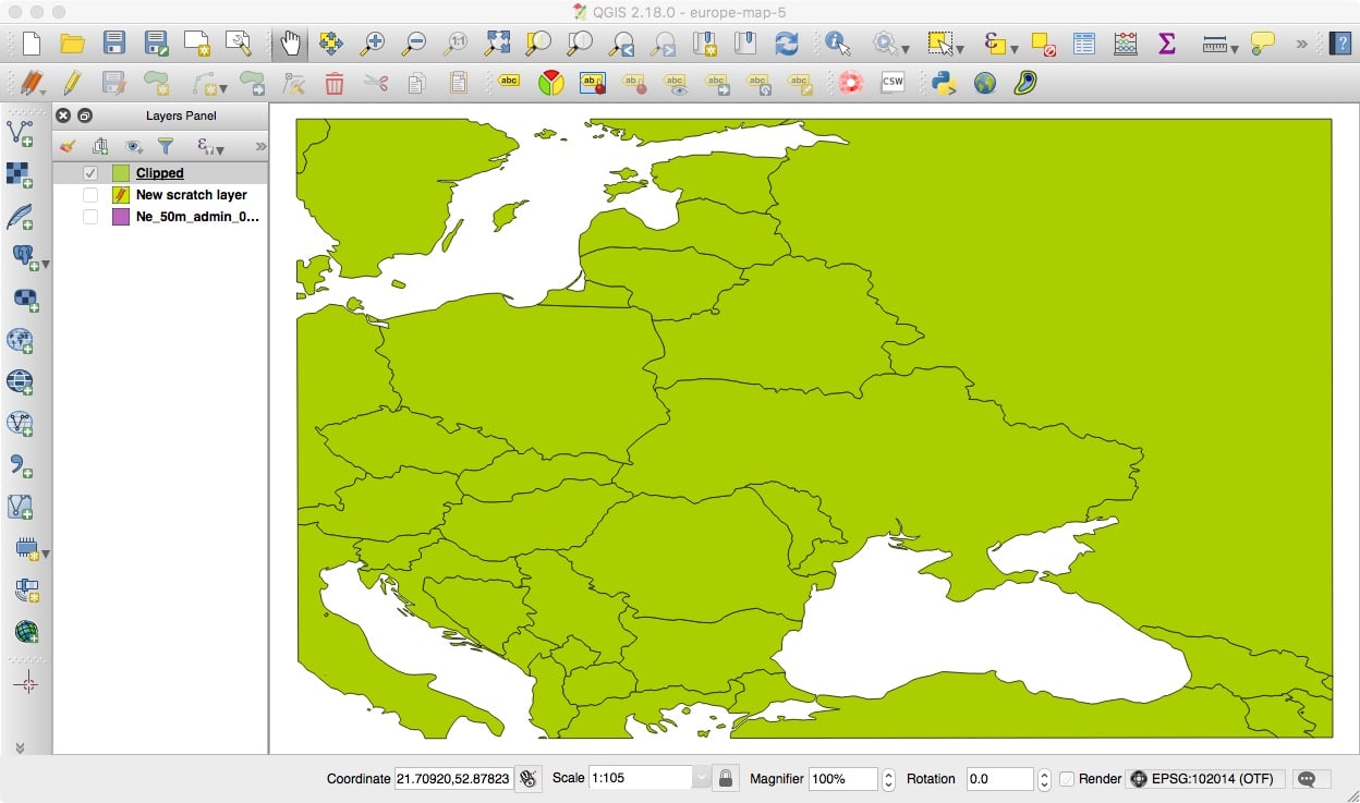 clipped-euromap.jpeg The Clipped Base Map of Eastern Europe in QGIS