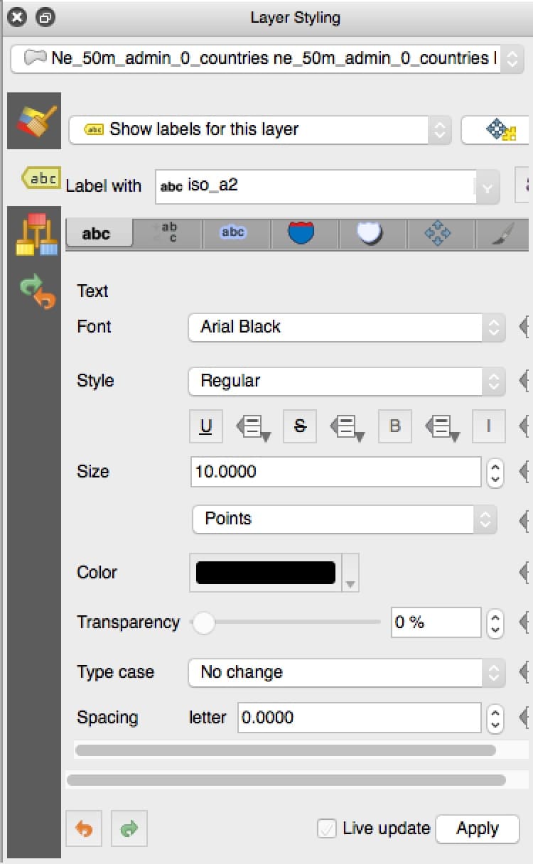 qgis-layer-styling.jpeg Enabling 2 Letter Country Code Labels in QGIS