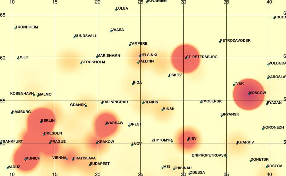 red-map-with-lots-of-names.jpeg Heatmap With (Too Many!) City Names in QGIS