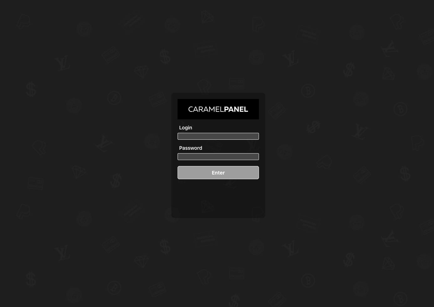 Caramel management panel found at caramelcorp[.]cc.