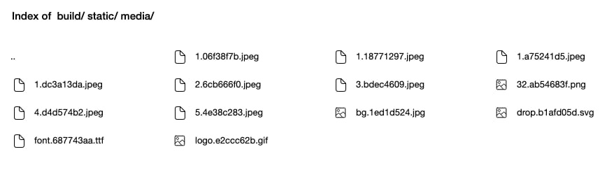 Open directory containing image assets for caramelcorp[.]cc, including code screenshots.