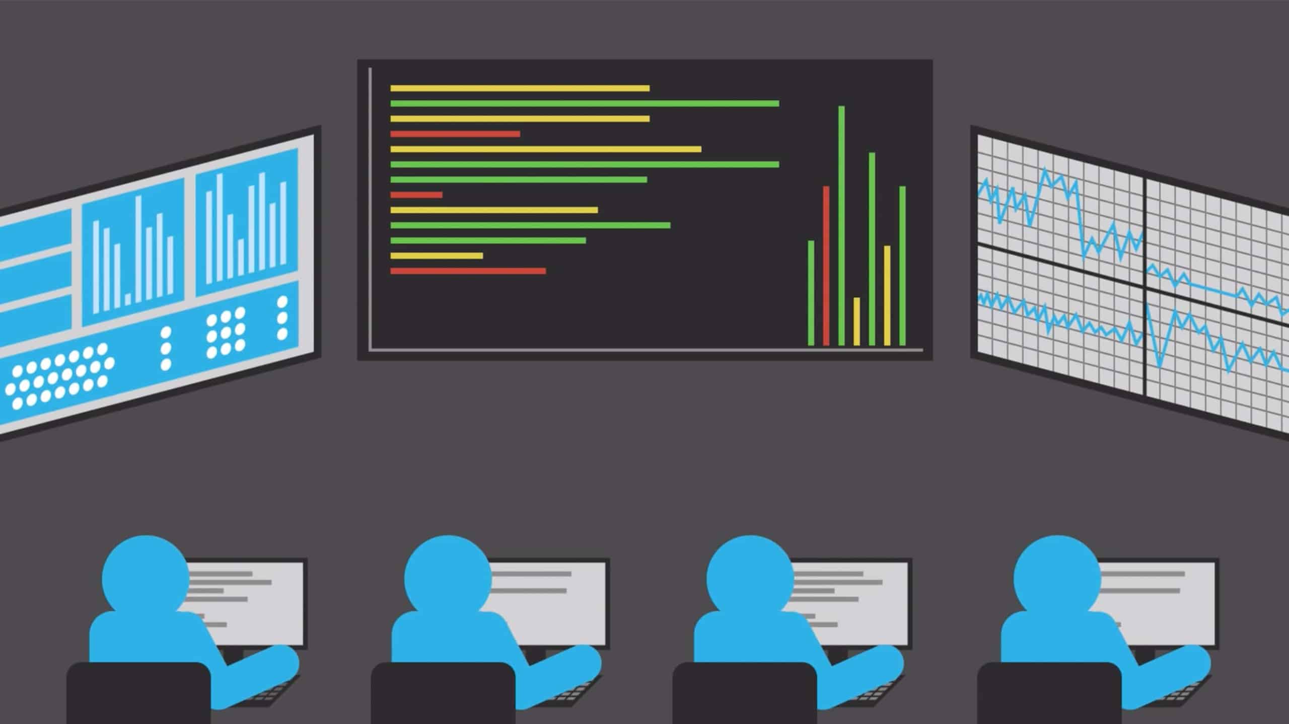 illustration of people in front of computers