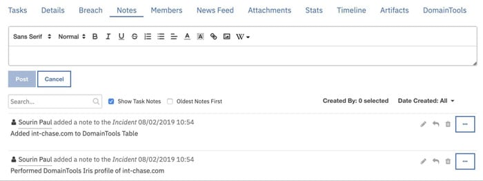 IBM Resilient how to add an artifact
