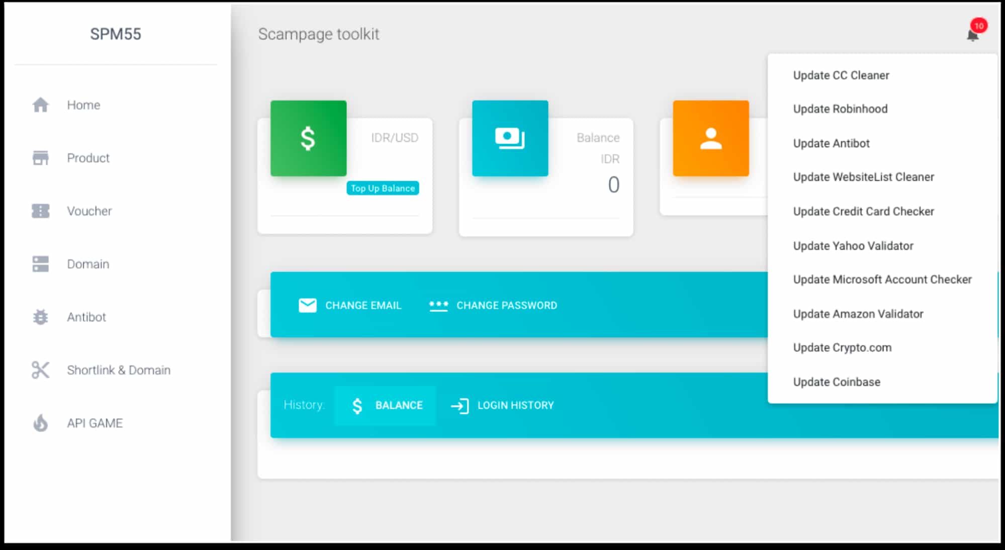 Scam page toolkit
