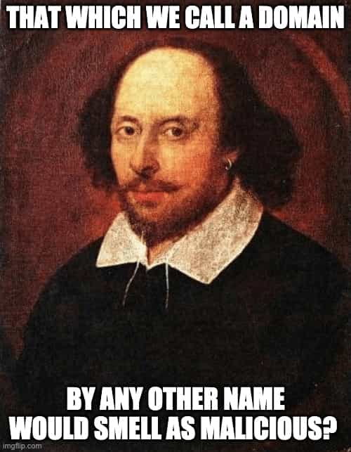 That which we call a domain by any other name would smell as malicious?