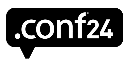 .conf24 logo inside black speech bubble