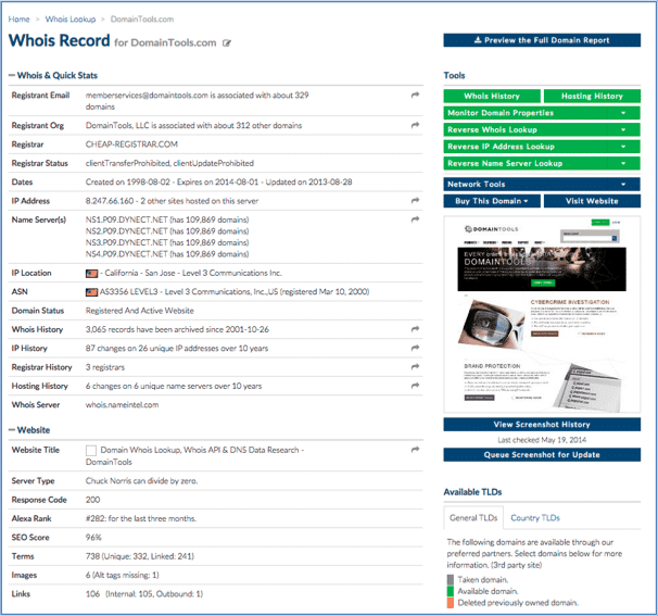 Whois Page - Full Whois Page - Full