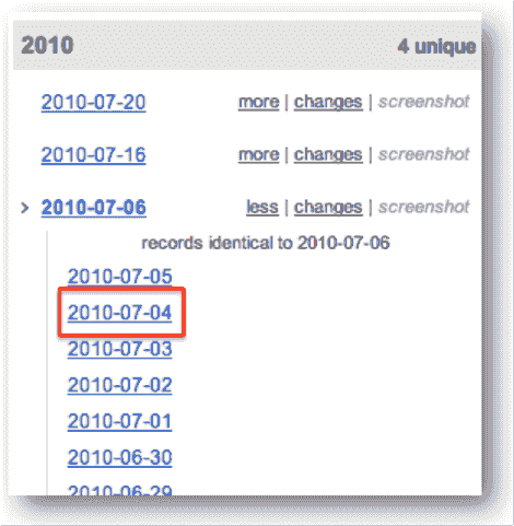 Whois Record for a Specific Date - Detail 2 Whois Record for a Specific Date - Detail 2